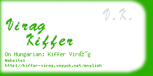 virag kiffer business card